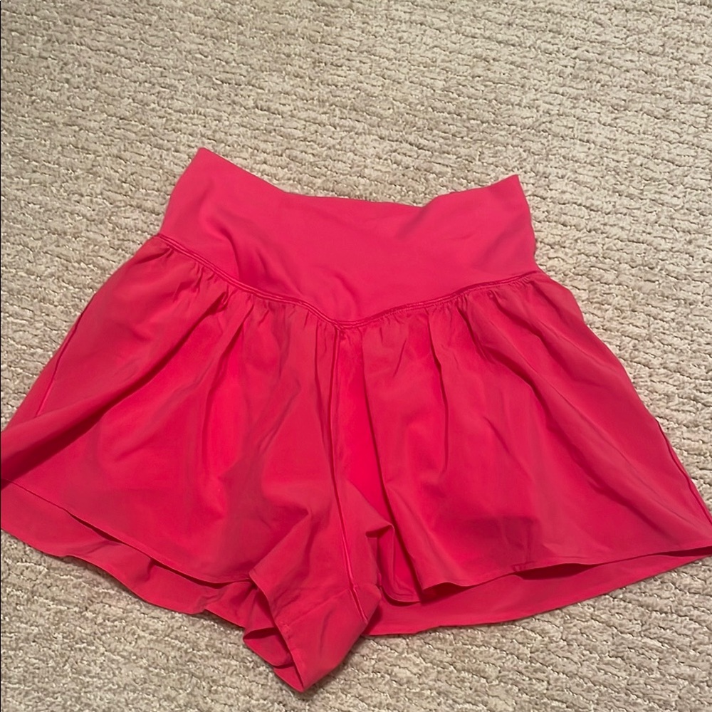 Pink Offline by Aerie crossover waist shorts size small